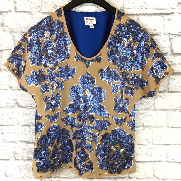 Tracy Reese Neiman Marcus x Target Sequin Top Sz S - Picture 2 of 7